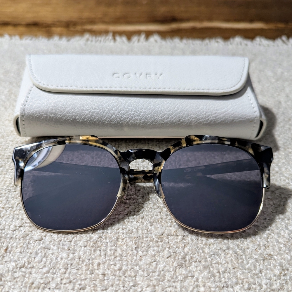 Covry Atik Cloud Tortoiseshell Sunglasses with Mirror-style Lenses - Picture 5 of 11